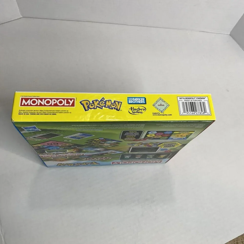 NEW SEALED Monopoly Pokémon Edition Board Game Property Trading Hasbro Ages 8+